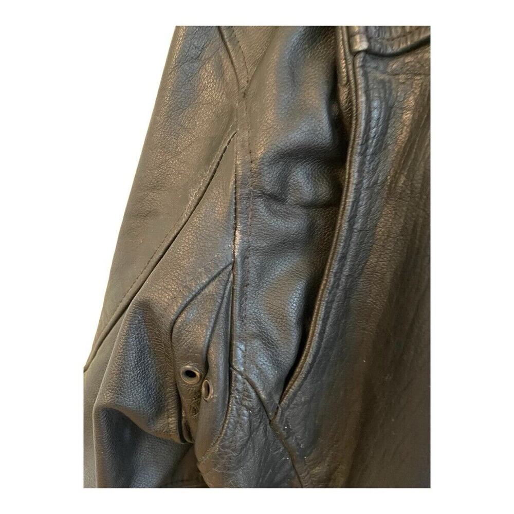 Vintage Big B’s Leather Motorcycle Jacket Gadsden Patch 2XL - Picture 7 of 10